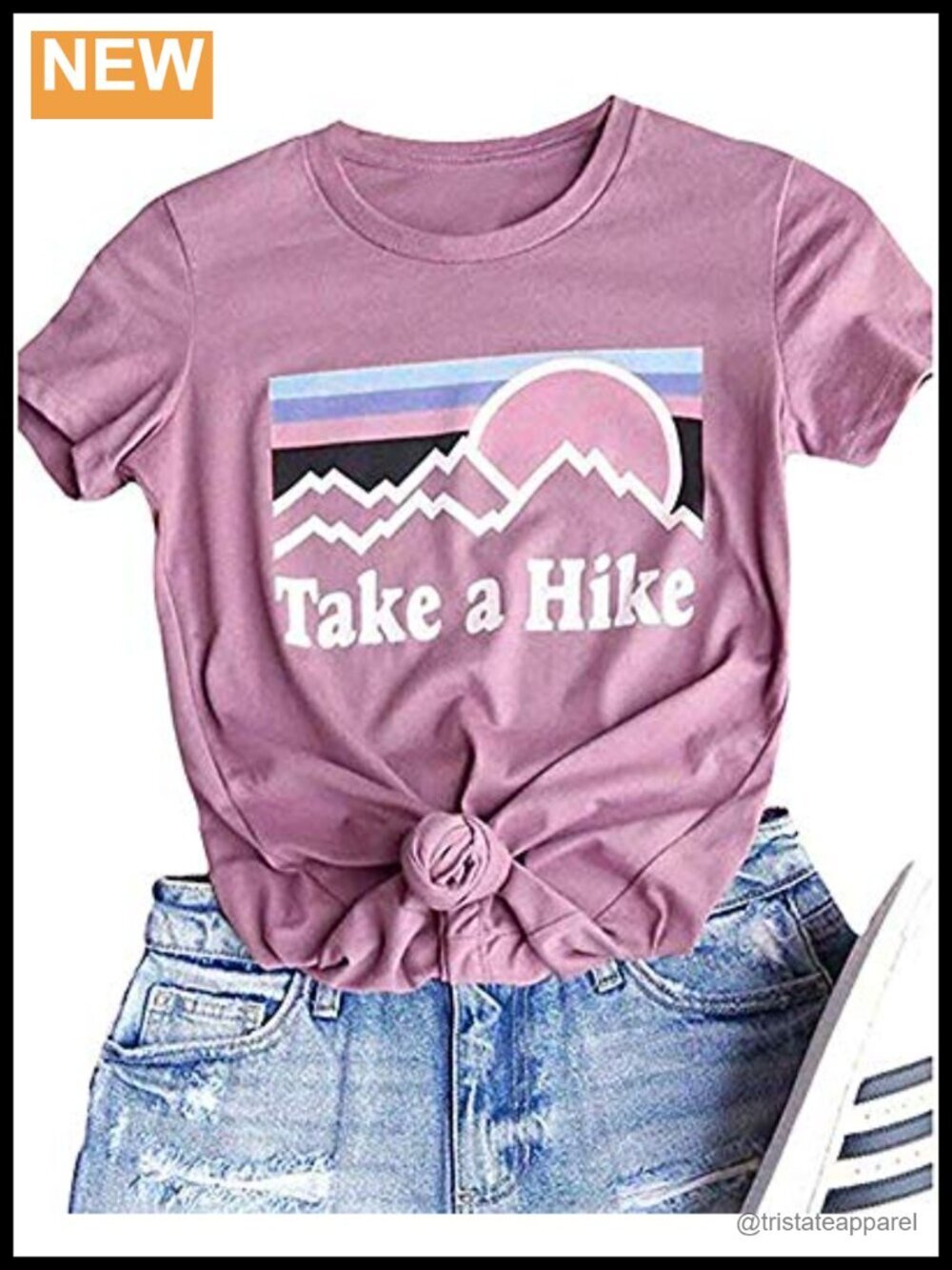 Women's Take A Hike Graphic Tee - Short Sleeve Cotton Blend T-Shirt